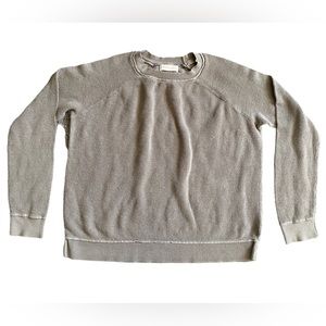 Cynthia Rowley Linen/Cotton Waffle Sweater Shirt Womens L